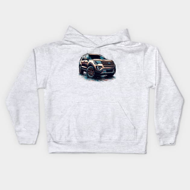 Ford Explorer Kids Hoodie by Vehicles-Art